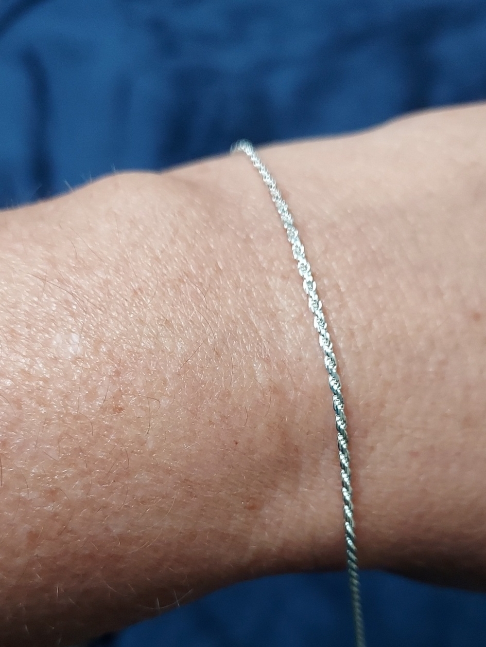 Sterling Silver 925 Delicate Rope Chain Bracelet/anklet